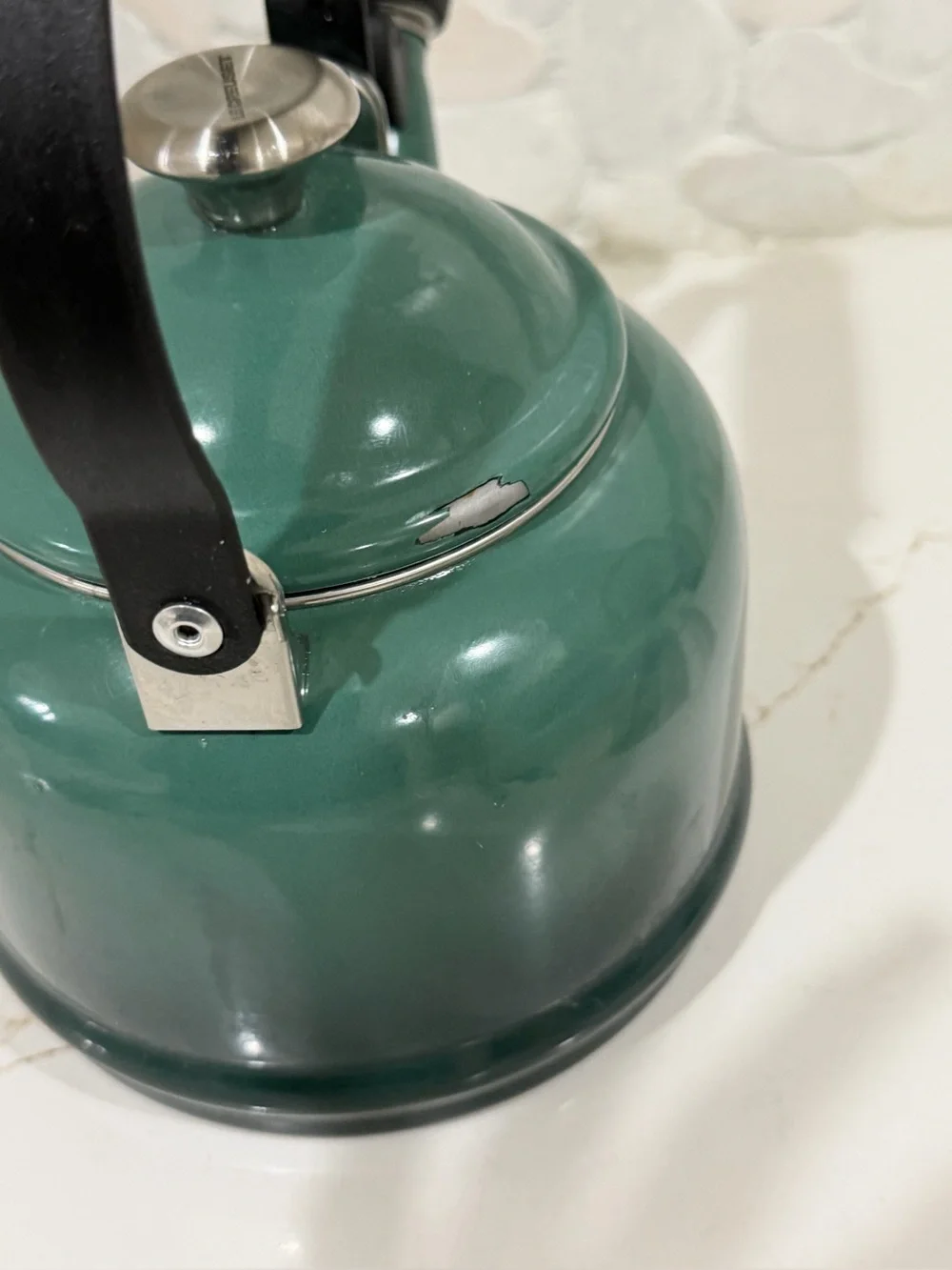 Le Creuset Green Enamel Stovetop Whistling Tea Demi Kettle